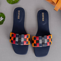Multicolor Checked Casual Flat DW-15