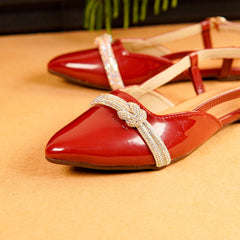 Silver Crystal Strip Pump Shoe DW-02