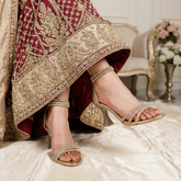 Gold Crystal High Heel Luxury Women Shoe DW-05