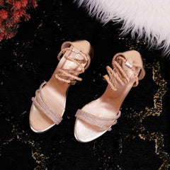 Rose Gold Crystal High Heel Luxury Women Shoe DW-05