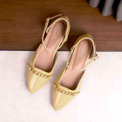 Golden Loop Flat Pump Shoe Beige DW-01
