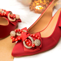 Emballished Slingback Heels Court Shoe DW-04