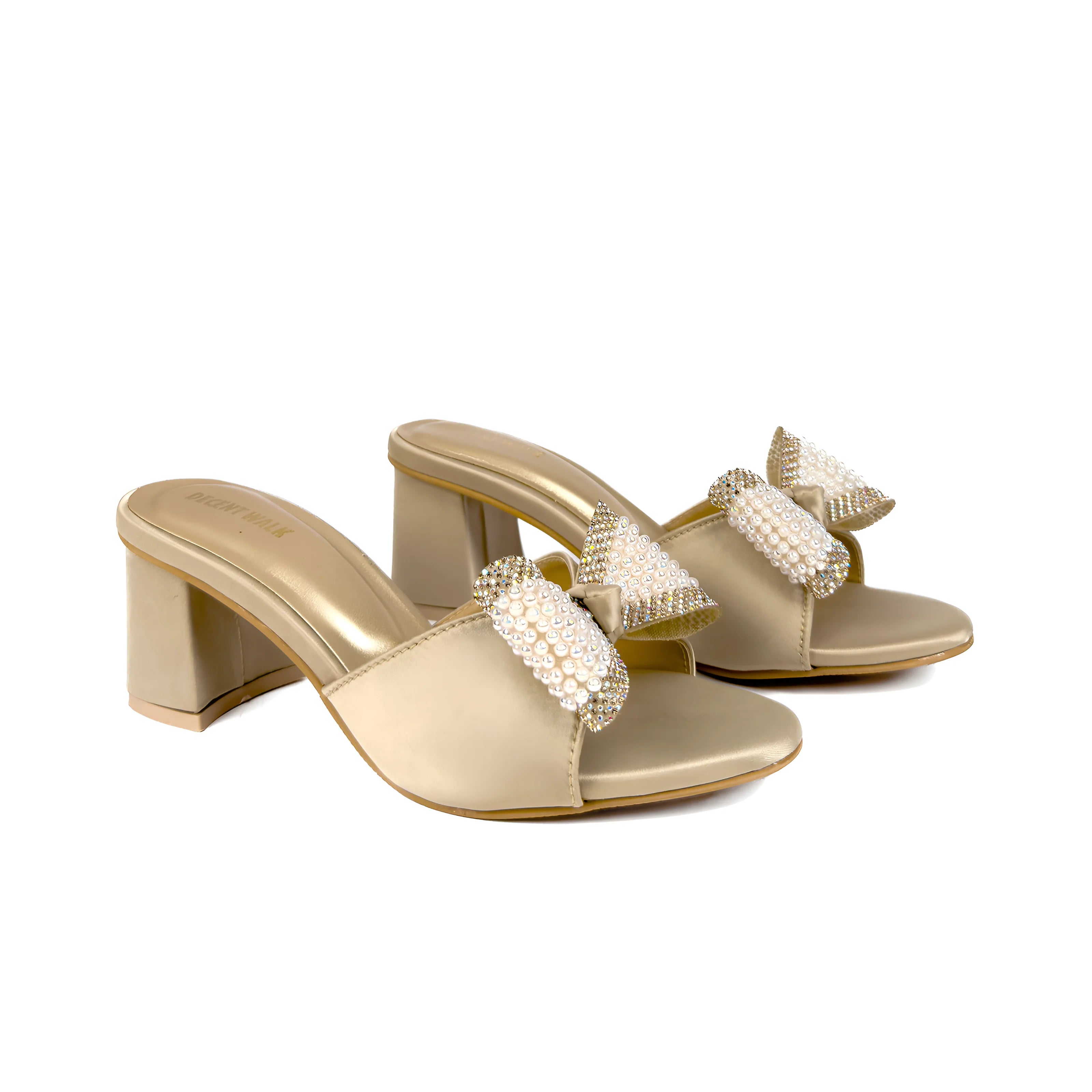 Vionna Pearl Bow Heel Slipper DW-18