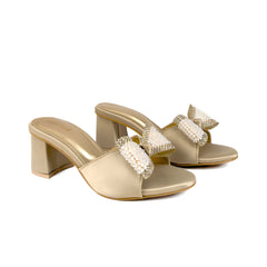 Vionna Pearl Bow Heel Slipper DW-18